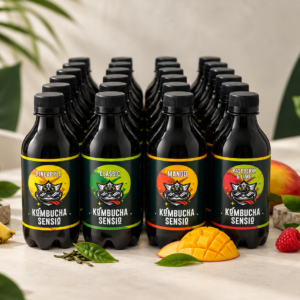 Абонамент Kombucha Sensio – 24 бутилки с четири вкуса: Ананас, Класик, Манго, Малина и лайм