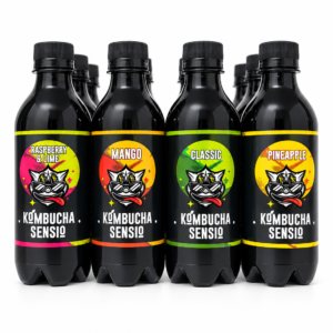 Пакет Kombucha Sensio с 12 бутилки и четири вкуса