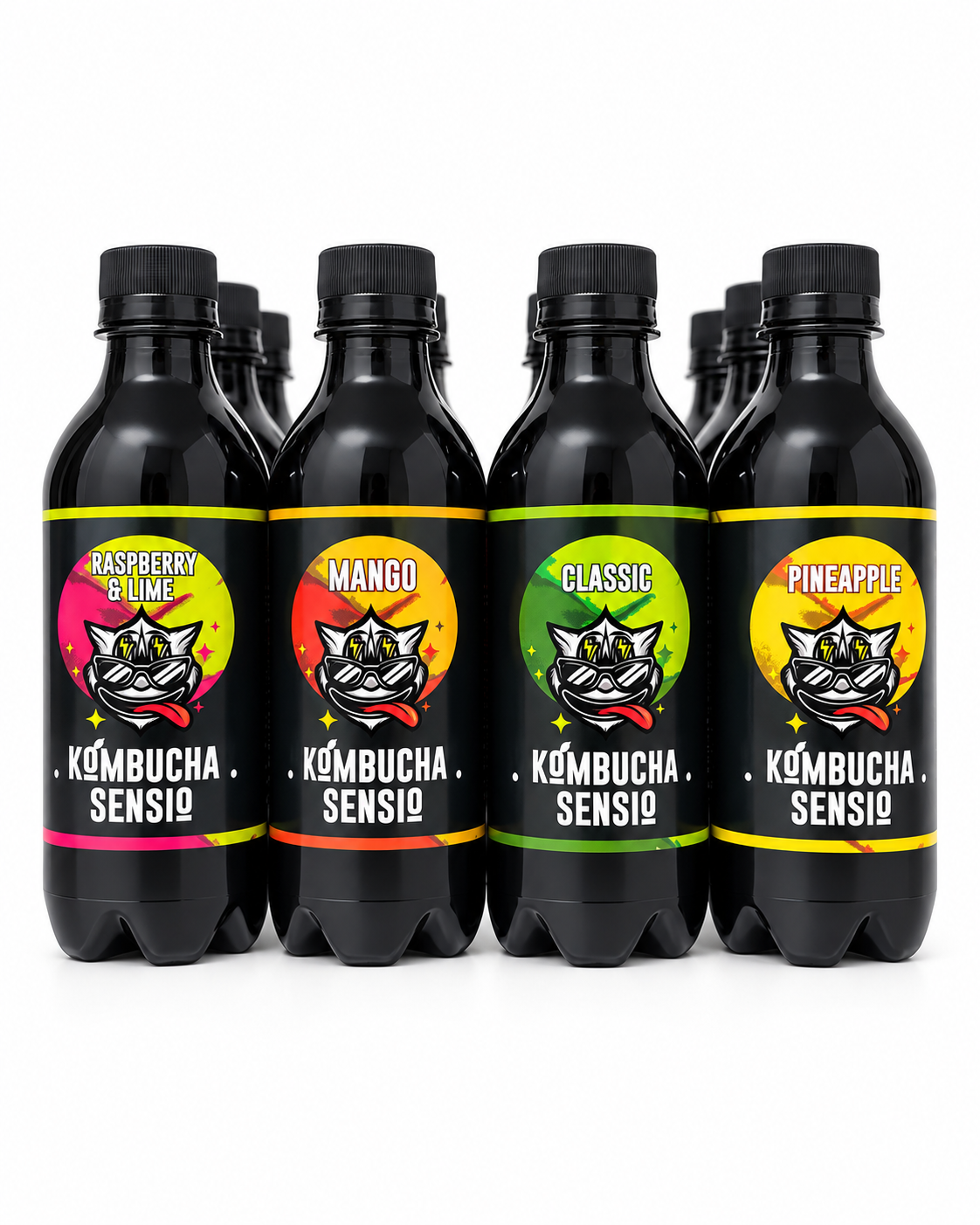 комбуча сенсио 12бр. Пакет Kombucha Sensio с 12 бутилки и четири вкуса