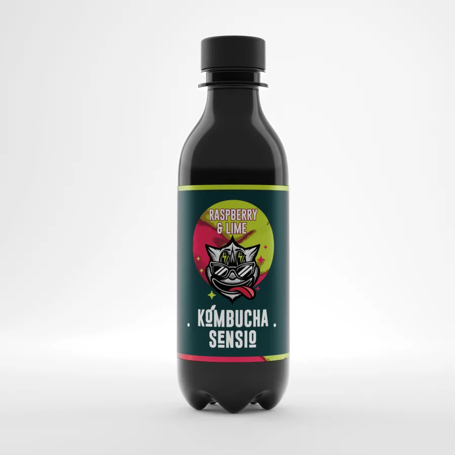 Kombucha Sensio Raspberry & Lime / Комбуча Сенсио Малина и Лайм – 400 мл
